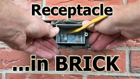 gfci receptacle installation brick wall